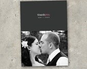 wedding thank you card photo announcement  "Simple Wish"