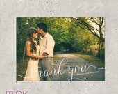 wedding thank you photo card - "Swirl"