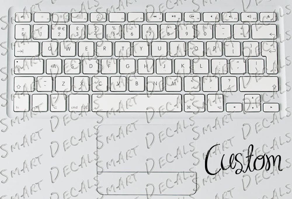Custom Name Text Petite Macbook Laptop Keyboard Trackpad Vinyl Decal Sticker