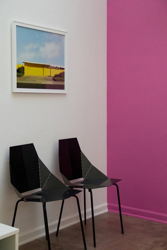 Mid Century  Architectural Photography  16x20 Yellow Eichler