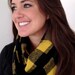 Black & Mustard Tweed Infinity Scarf