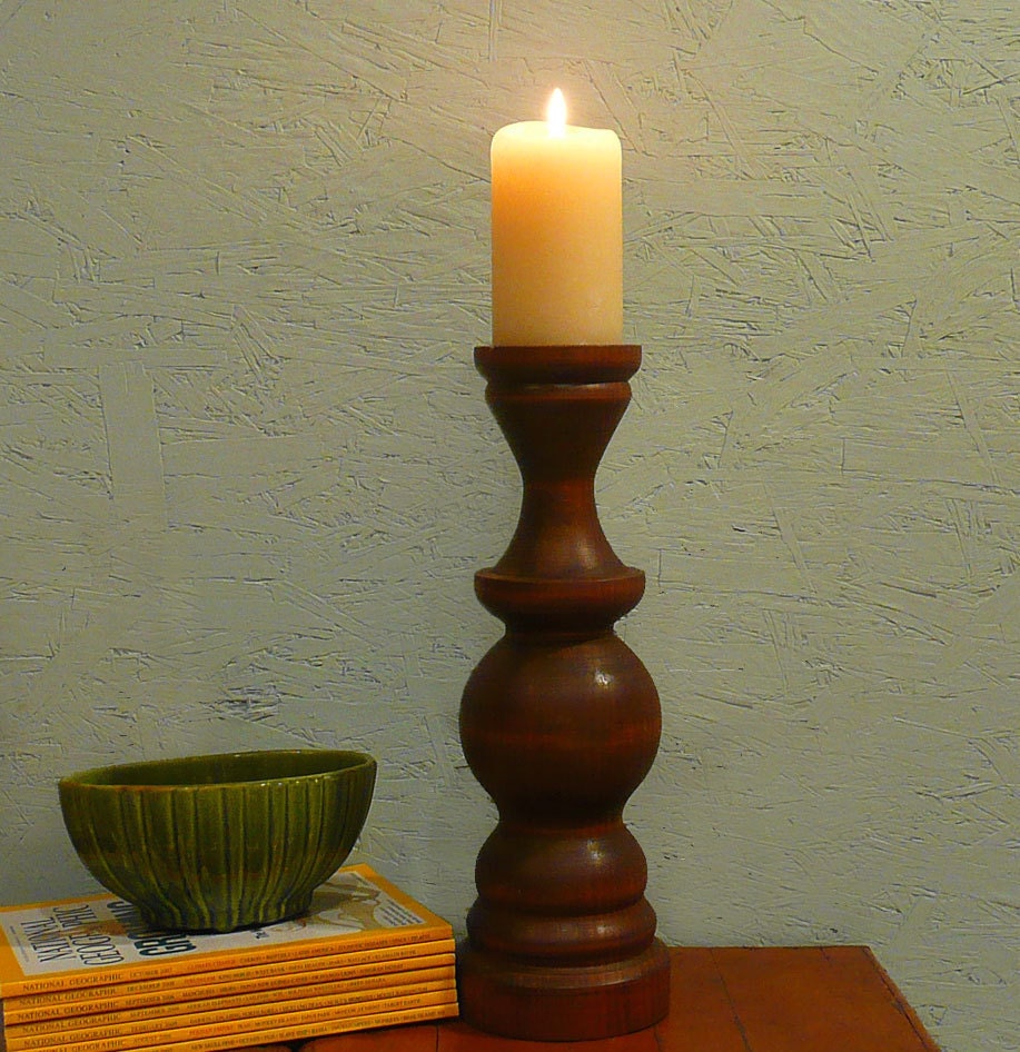Salvaged Wood Candle Holder