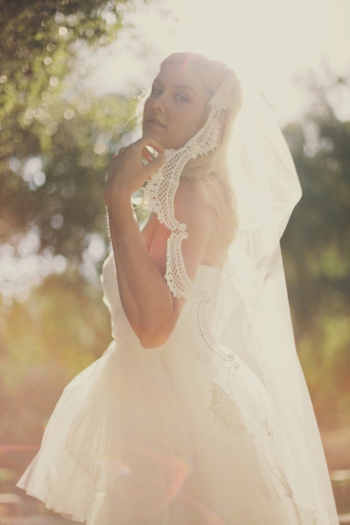 Eliza - Guipure Lace Veil, Traditional Veil, 210