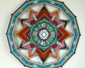 Shield of Love, by custom order, 24 inch Ojo de Dios mandala