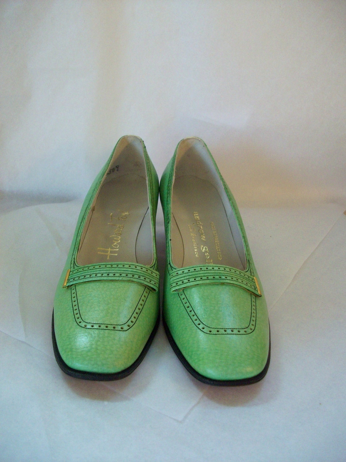 Vintage 1960's Shoes Mod Green Andrew Geller