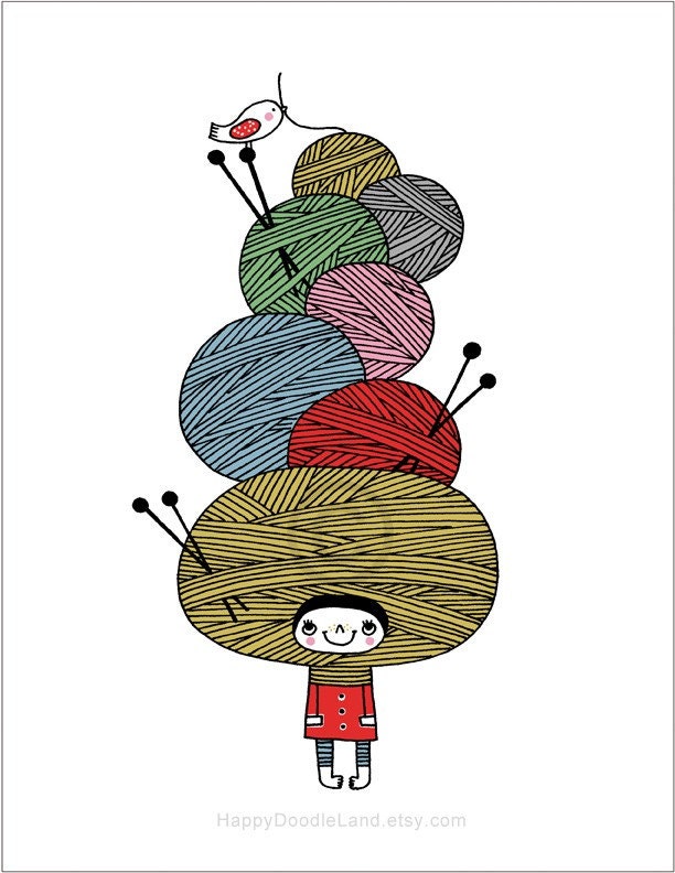 Art Print - Yarn Hair