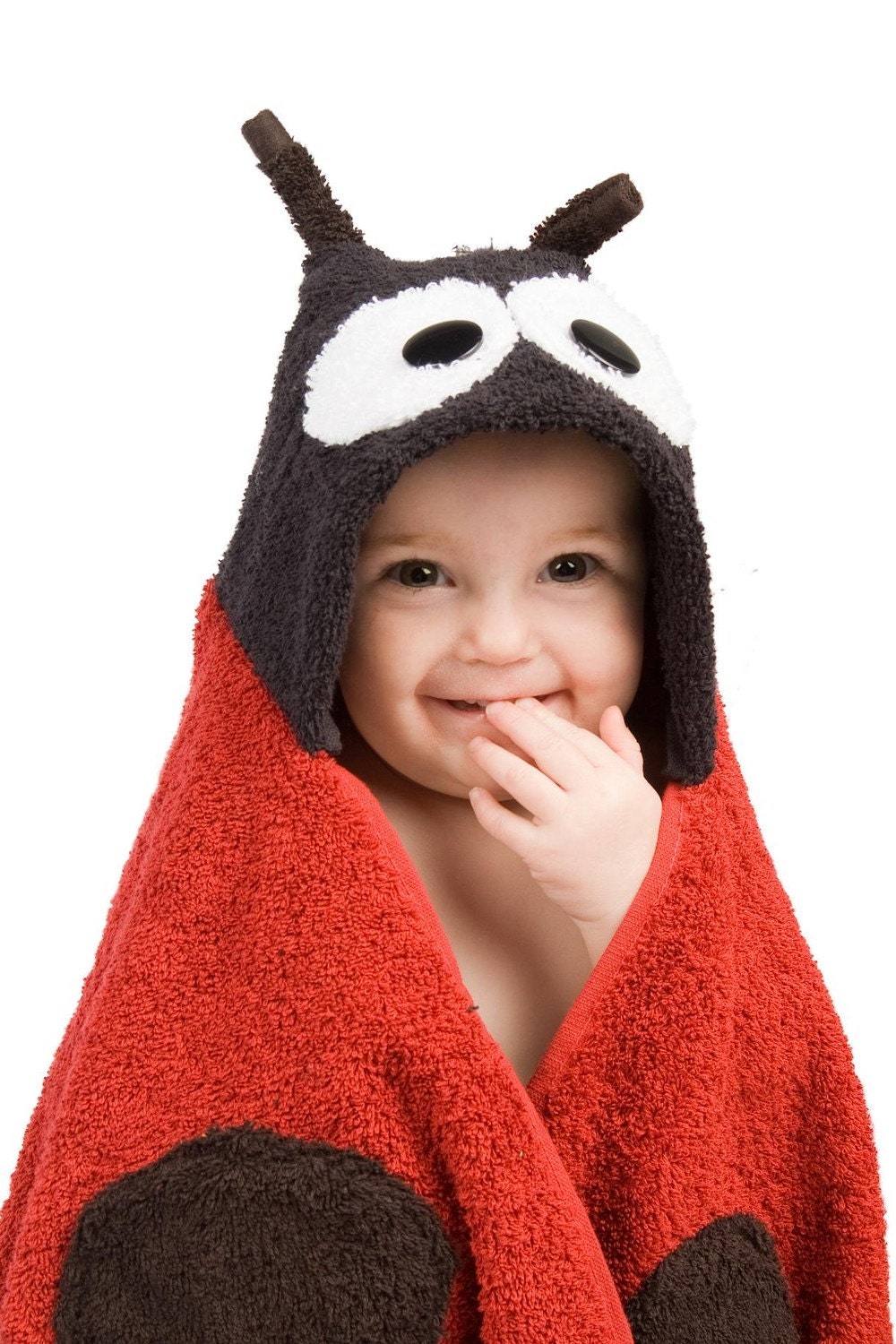 PERSONALIZED Ladybug Hooded Towel