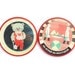 two-dimensional pins. set of two red pins, badges from Russia Soviet Union