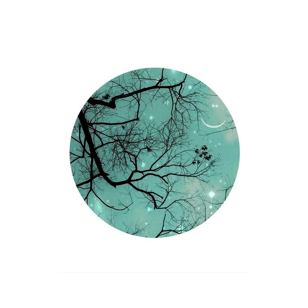 Geometric decor,  Moon and Stars photograph - teal blue nursery art - woodland - wall art  - 8x10 print
