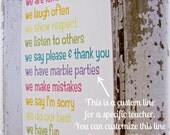 Class Rules Shabby Chic Typography Sign-In This Class-Classroom Rules-Teacher