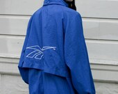 Vintage 1980's Blue Funnel Neck Reebok Windbreaker Anorak M