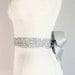 Silver Bridal Sash ELISE Rhinestone Beaded Belt in Silver Gray
