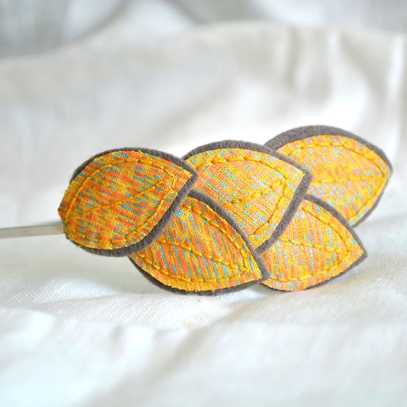 Mustard Headband - Vintage Marimekko Fabric