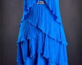 Unique Blue Waterfall-like DRESS Set WOW DISCOUNTED