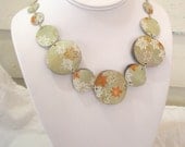 Fall Leaves Origami Statement Necklace