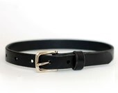Black Leather Toddler/Baby Dress Belt