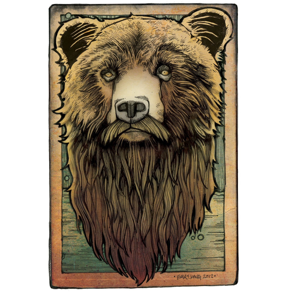 Grizzly BEARd Limited Edition Story Book Print - 8 x 10