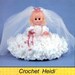 Vintage Crochet Pattern Crochet Heidi Mini Bed Doll Bride by Td Creations