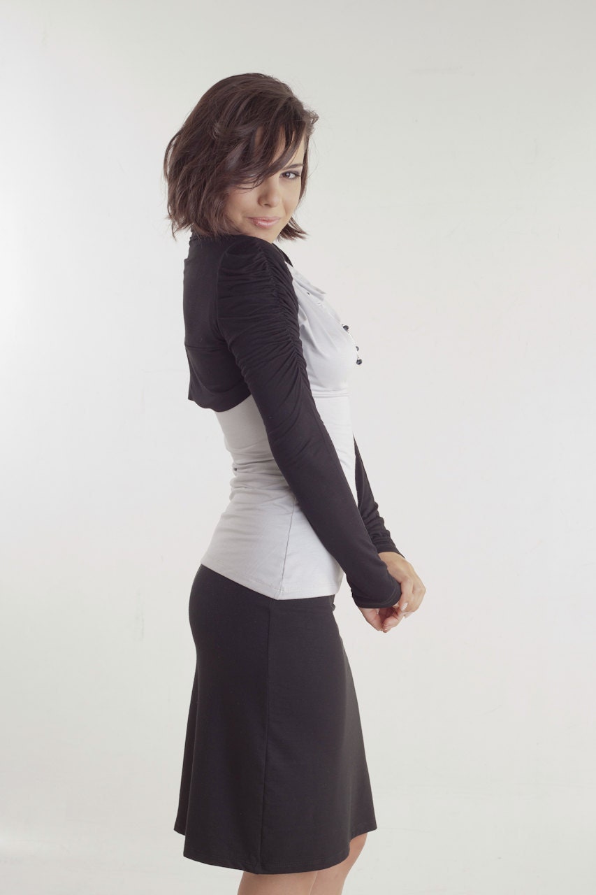 Shrug with Special Shoulder Element - Free US Shipping - Donation to UNICEF - Item MM-SHT13-4B4
