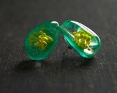 Abstract Globe Teardrop Studs