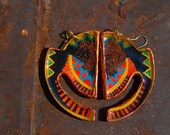 Geometric Horizon Earrings in Copper