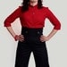 Extreme high waisted trousers, wide leg, sailor style, vintage inspired
