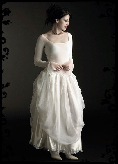 Ivraie Fairy Wedding Gown in Velvet - Custom Elegant Gothic Clothing and Dark Romantic Couture