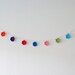 Flower bunting flower garland in bright rainbow colors - nursery decor, home decor or wedding decor