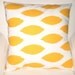 Pillows Decorative Pillows Accent Pillows Throw Pillow Cushion Covers Yellow and White Ikat Chipper BOTH SIDES - Pair of Two 18 x 18