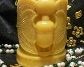 Beeswax Scarab Beetle Pillar Candle