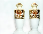 Antique 1910s Noritake Raised Gold Salt and Pepper Shakers