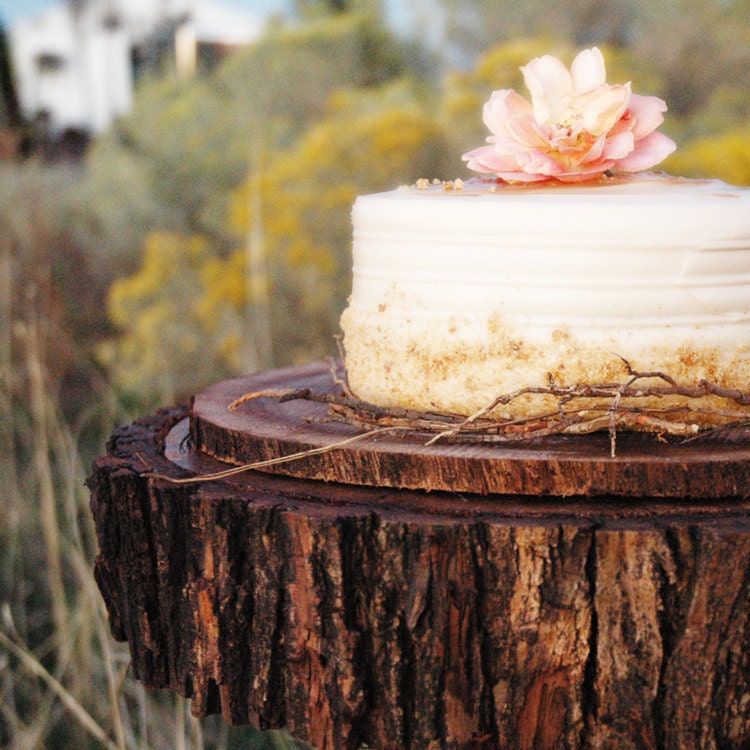 17" Tree Slab Cake Stand