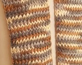 ON SALE Ombre Scarf and Hat Set Gray, Brown, and Cream Luxurious Soft Yarn