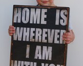 Home is wherever I am with you.  Print mounted on Tin 12" x 16"