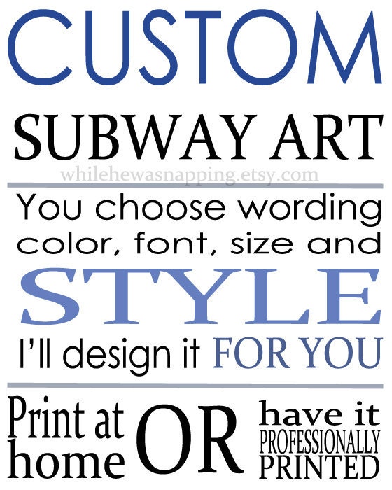 Custom Digital Subway Art