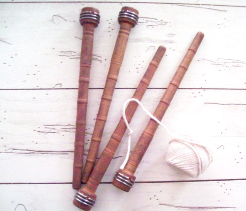 Vintage Textile Spools Instant Collection Four Spools Bobbins French Farmhouse Country Decor Shabby Chic