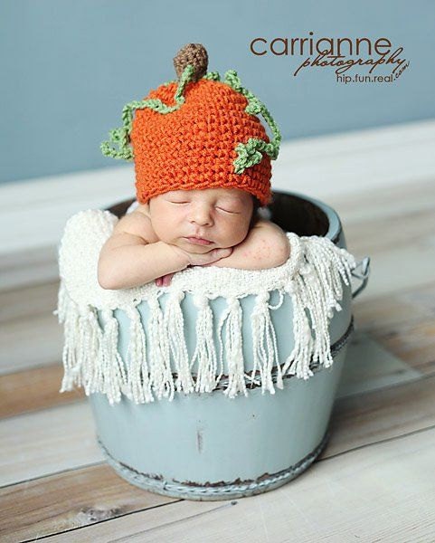 Pumpkin Beanie Hat Crochet Pattern