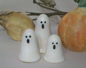 Ghosts - Set of 3 for Halloween - Handmade on the Potters Wheel - Ready to Ship