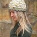 BEIGE green BOHEMIAN BEANIE hat, Slouchy beanie, Cotton Beanie, interwoven pattern, hand crochet, Hippie Gypsy Funky hat