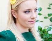 Solid color double fabric rosette headband or clip in your choice of color