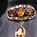 Original Large Victorian Pendant Brooch with Citrine