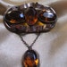 Original Large Victorian Pendant Brooch with Citrine