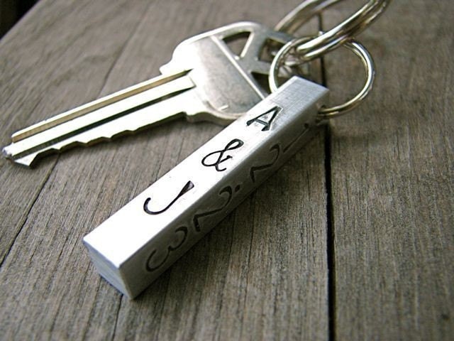 Custom Personalized Keychain ID Bar - Perfect for Mom, Dad or Wedding / Anniversary Gifts