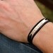Custom Wrap Bracelet in Hand Stamped Bronze and Suede - Choose your Color, Font & Text