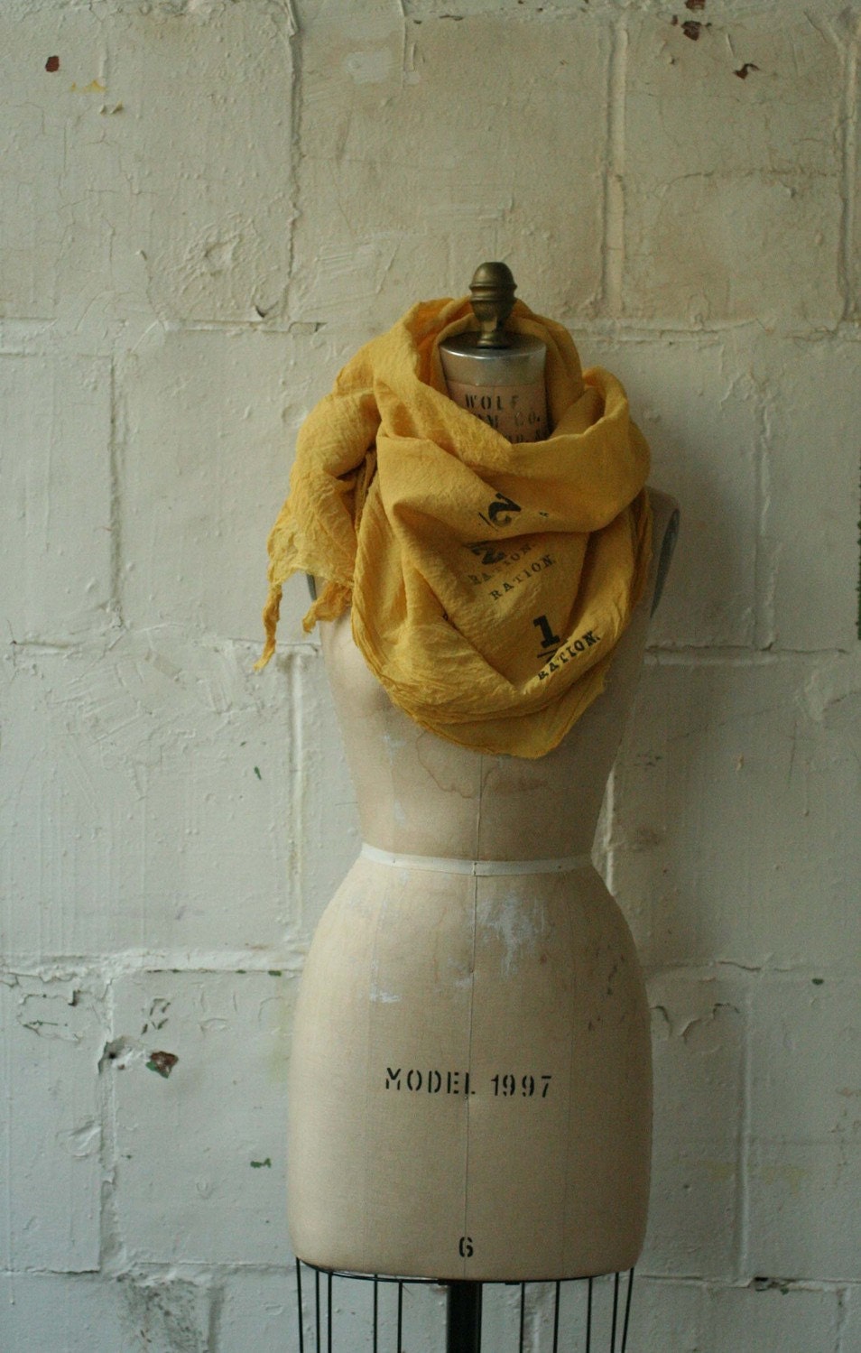 Women's Spring Scarves/ Yellow Scarves/ Text Scarf/ Spring Accessories