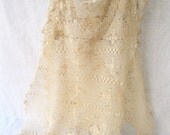 Vintage Table Lace Runner //Ecru//Antique//Hand Made Bobbin Lace from Tessiemay