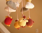 Cute Crocheted Chicken Baby Mobile