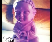 Just, BE - Love Buddha, Meditation Feather - Square 4X4 Photograph, Peaceful