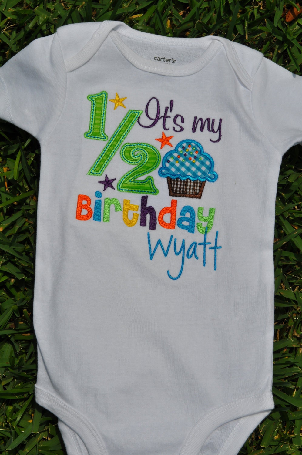Custom Half Birthday Onsie
