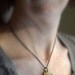 Textured Ochre - an earthy porcelain pendant.